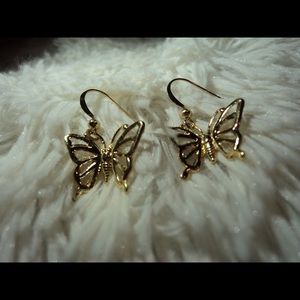 Golden Butterfly Earrings